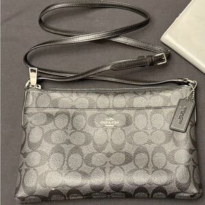 Coach Gray and Black Crossbody Bag